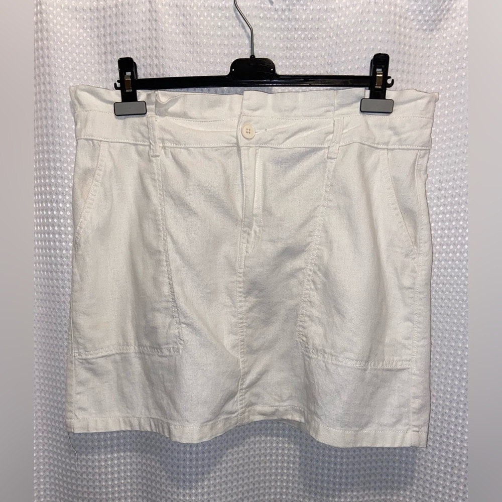 SUZY SHIER linen blend mini skirt sise XL